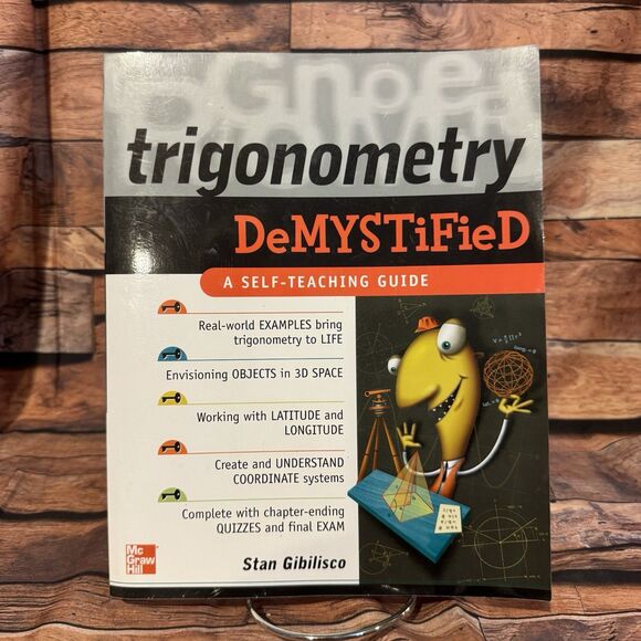 Trigonometry DeMYSTiFieD Stan Gibilisco Self-Teaching Guide Math Book Learn - Picture 1 of 8